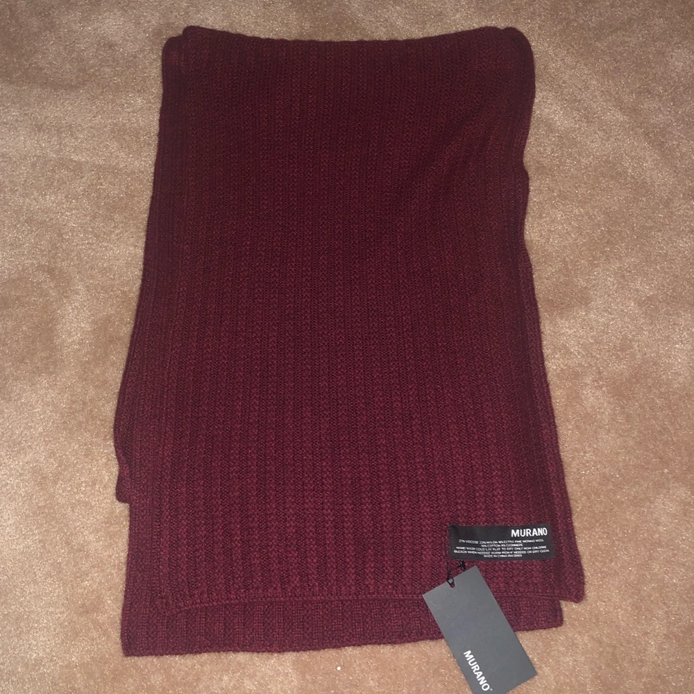 Murano Burgundy Scarf NWT